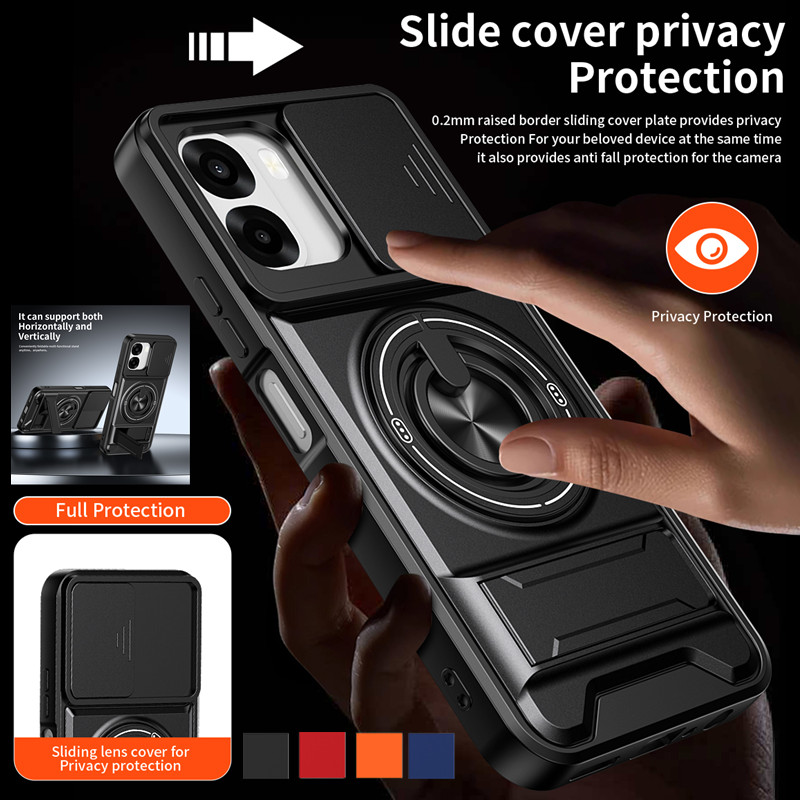 Phone Accessories Ring - Panzer-Handyhülle für Oppo A6x A6k A6t