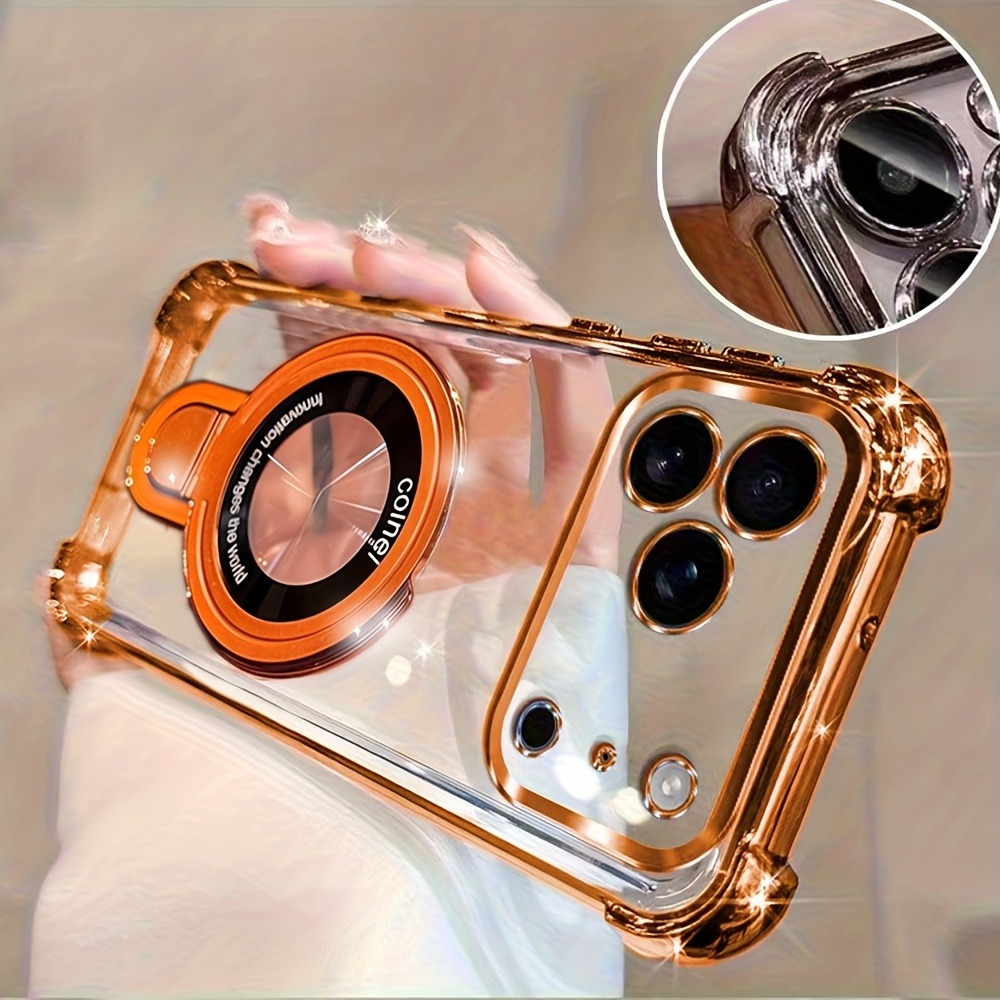 Phone Accessories Ring - Luxuriöse Handyhülle mit Magnetringhalterung und Ständer