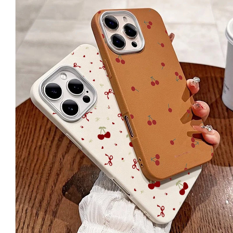 Xiaomi Phone Accessories - INS Niedliche Cartoon-Kirschmuster-Handyhülle für Xiaomi Poco