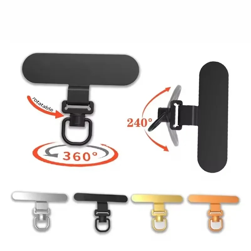 Phone Accessories Ring - 360° Drehbarer Telefon-Lanyard-Clip aus Edelstahl mit
